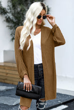 Load image into Gallery viewer, Side Slit Open Front Knit Longline Cardigan
