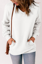 Load image into Gallery viewer, V-Neck Dropped Shoulder Sweatshirt
