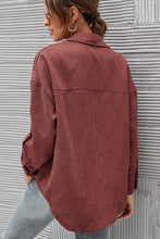 Load image into Gallery viewer, Button Front Drop Shoulder Corduroy Blouse
