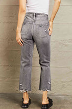 Load image into Gallery viewer, BAYEAS Mid Rise Distressed Cropped Dad Jeans
