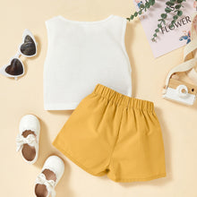 Load image into Gallery viewer, Kids Twist Front Waffle-Knit Tank and Shorts Set
