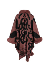 Load image into Gallery viewer, Faux Fur Trim Poncho
