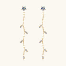 Load image into Gallery viewer, 1.38 Carat Moissanite 925 Sterling Silver Leaf Earrings
