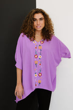 Load image into Gallery viewer, ODDI Wanderer Full Size Run Embroidered Poncho Top
