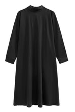 Load image into Gallery viewer, Tie-Waist Mock Neck Midi Dress
