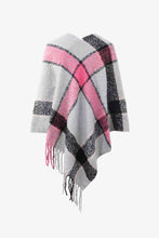 Load image into Gallery viewer, Plaid Fringe Detail Poncho
