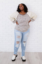 Load image into Gallery viewer, Jodifl Bestie Full Size Run Leopard Baseball Tee
