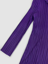 Load image into Gallery viewer, Frill Trim Accordion Pleated Roll Collar Dress
