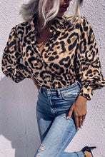 Load image into Gallery viewer, Leopard Printed Button Down Blouse
