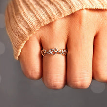 Load image into Gallery viewer, Knotted Hearts 925 Sterling Silver Open Ring
