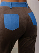 Load image into Gallery viewer, Corduroy Contrast Detail Cropped Wide Leg Pants
