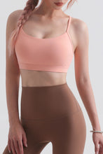 Load image into Gallery viewer, Cutout Racerback Scoop Neck Sports Bra
