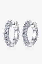 Load image into Gallery viewer, 925 Sterling Silver Moissanite Huggie Earrings
