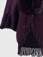 Load image into Gallery viewer, Open Front Fringe Hem Poncho
