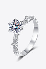 Load image into Gallery viewer, 925 Sterling Silver Inlaid Moissanite 6-Prong Ring
