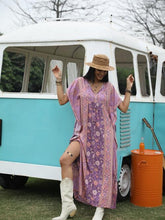 Load image into Gallery viewer, Printed Tie Neck Short Sleeve Dress
