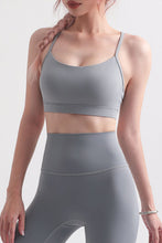 Load image into Gallery viewer, Cutout Racerback Scoop Neck Sports Bra
