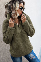 Load image into Gallery viewer, O-ring Zip Half Placket Teddy Top
