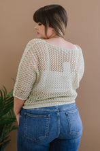 Load image into Gallery viewer, GeeGee Gracefully Golden Full Size Run Openwork Sweater
