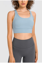 Load image into Gallery viewer, Mesh Panel Racerback Longline Sports Bra
