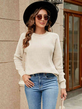 Load image into Gallery viewer, Round Neck Raglan Sleeve Sweater
