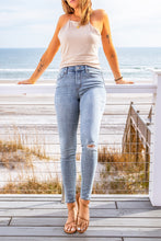 Load image into Gallery viewer, Ankle-Length Distressed Jeans with Pockets
