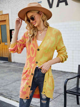 Load image into Gallery viewer, Leopard Button Down Longline Cardigan
