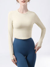 Load image into Gallery viewer, Round Neck Long Sleeve Active T-Shirt
