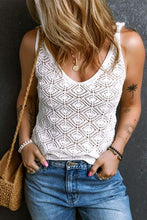 Load image into Gallery viewer, Openwork V-Neck Wide Strap Tank
