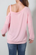 Load image into Gallery viewer, MERRY CHRISTMAS Graphic Asymmetrical Neck Top
