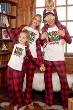 Load image into Gallery viewer, MERRY CHRISTMAS Graphic Top and Plaid Pants Set
