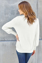 Load image into Gallery viewer, Basic Bae Full Size V-Neck Lantern Sleeve Blouse
