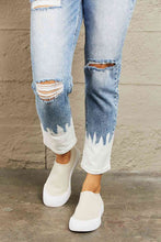 Load image into Gallery viewer, BAYEAS High Waisted Distressed Painted Cropped Skinny Jeans
