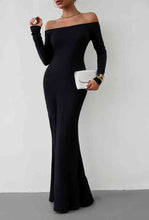 Load image into Gallery viewer, Off-Shoulder Long Sleeve Maxi Dress
