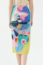 Load image into Gallery viewer, Mixed Print Accordion Pleated Midi Skirt
