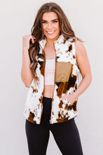 Load image into Gallery viewer, Animal Pattern Zip-Up Plush Vest with Pockets
