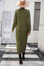 Load image into Gallery viewer, Notched Neck Dropped Shoulder Button-Down Midi Dress
