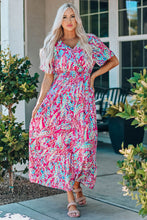 Load image into Gallery viewer, Multicolored V-Neck Maxi Dress
