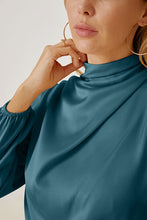 Load image into Gallery viewer, Mock Neck Ruffled Asymmetrical Dress
