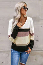 Load image into Gallery viewer, Colorblock Drop Shoulder Sweater
