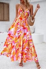 Load image into Gallery viewer, Smocked Slit Tied Printed Dress
