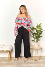 Load image into Gallery viewer, Double Take Floral Off-Shoulder Flounce Sleeve Layered Blouse
