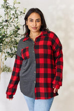 Load image into Gallery viewer, Heimish Full Size Plaid Button Down Shacket
