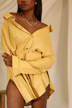 Load image into Gallery viewer, LINEN SHIRTS DRESS WITH BELT POCKET
