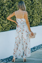 Load image into Gallery viewer, Floral Spaghetti Strap Ruffled Wide Leg Jumpsuit
