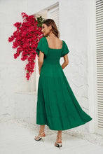 Load image into Gallery viewer, Smocked Square Neck Tiered Dress
