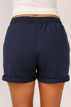 Load image into Gallery viewer, Drawstring Cuffed Shorts with Pockets
