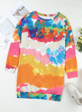 Load image into Gallery viewer, Multicolored Tie-Dye Tee Dress
