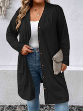 Load image into Gallery viewer, Plus Size Button Down Longline Cardigan
