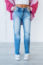 Load image into Gallery viewer, RISEN Head Over Heels Distressed Straight Leg Jeans
